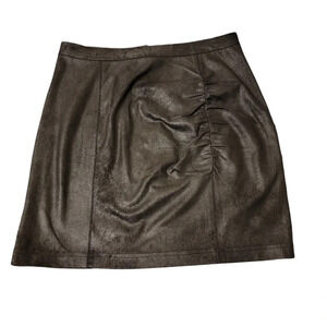 FREE PEOPLE Women's Rumi Ruched Mini Skirt Size Small Black New